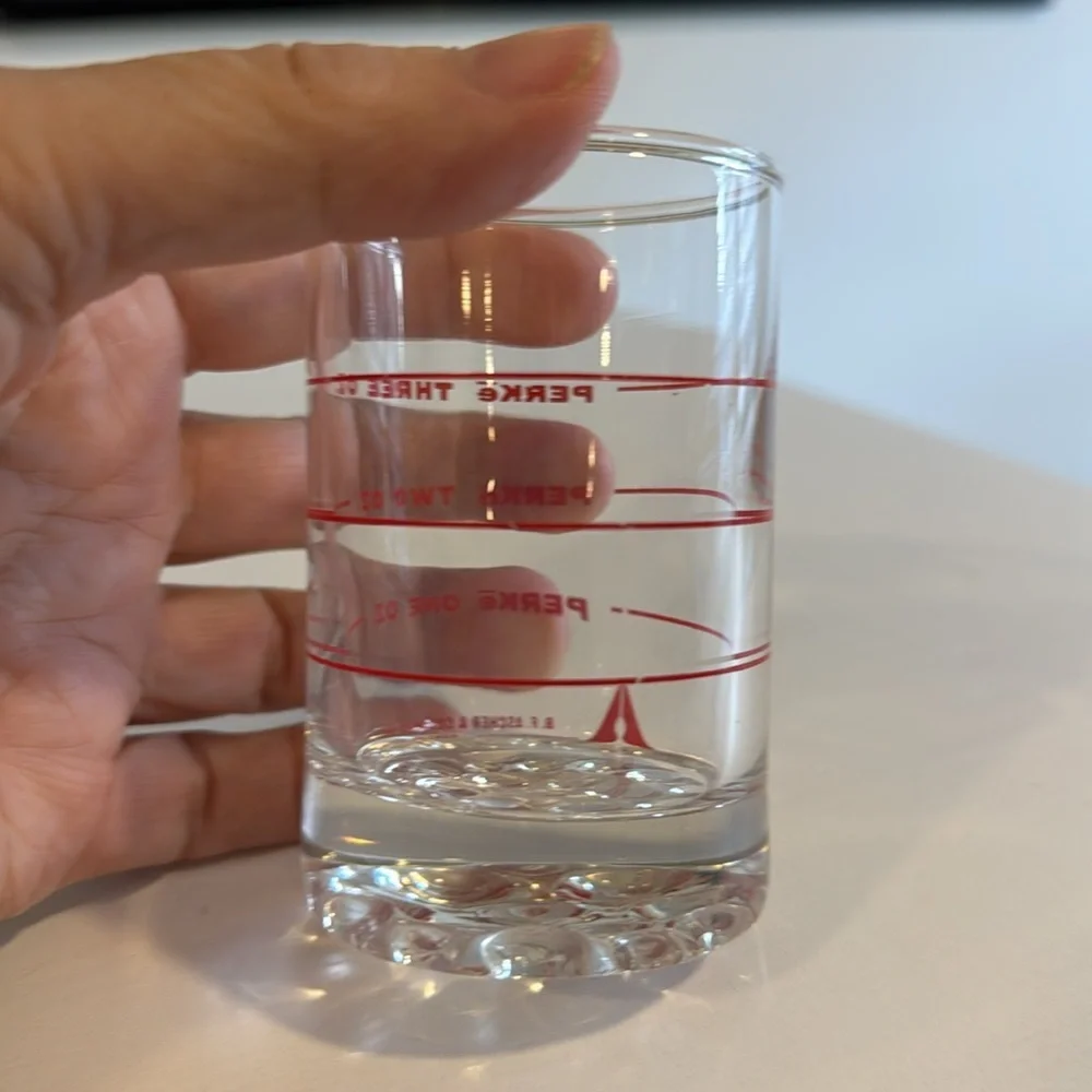 Vintage Glass Pharmaceutical Measuring Glass with Weighted Bottom